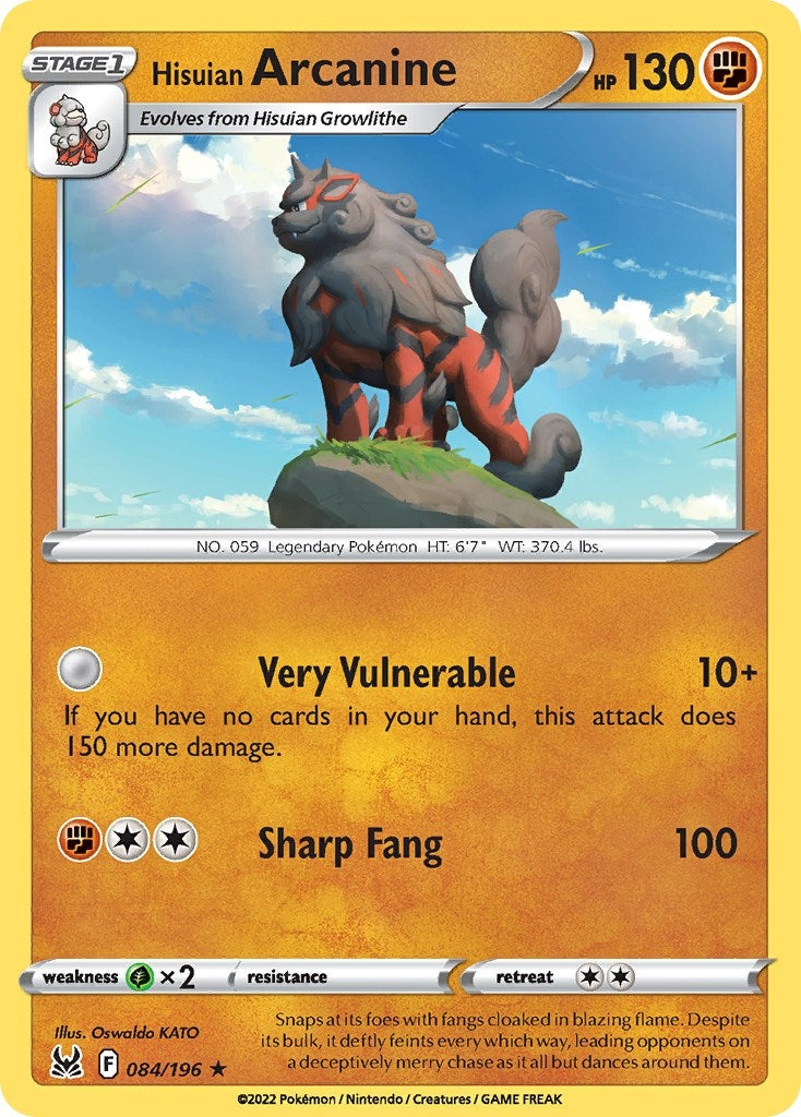 Image for Hisuian Arcanine (084/196) [Deck Exclusives] - Pokemon