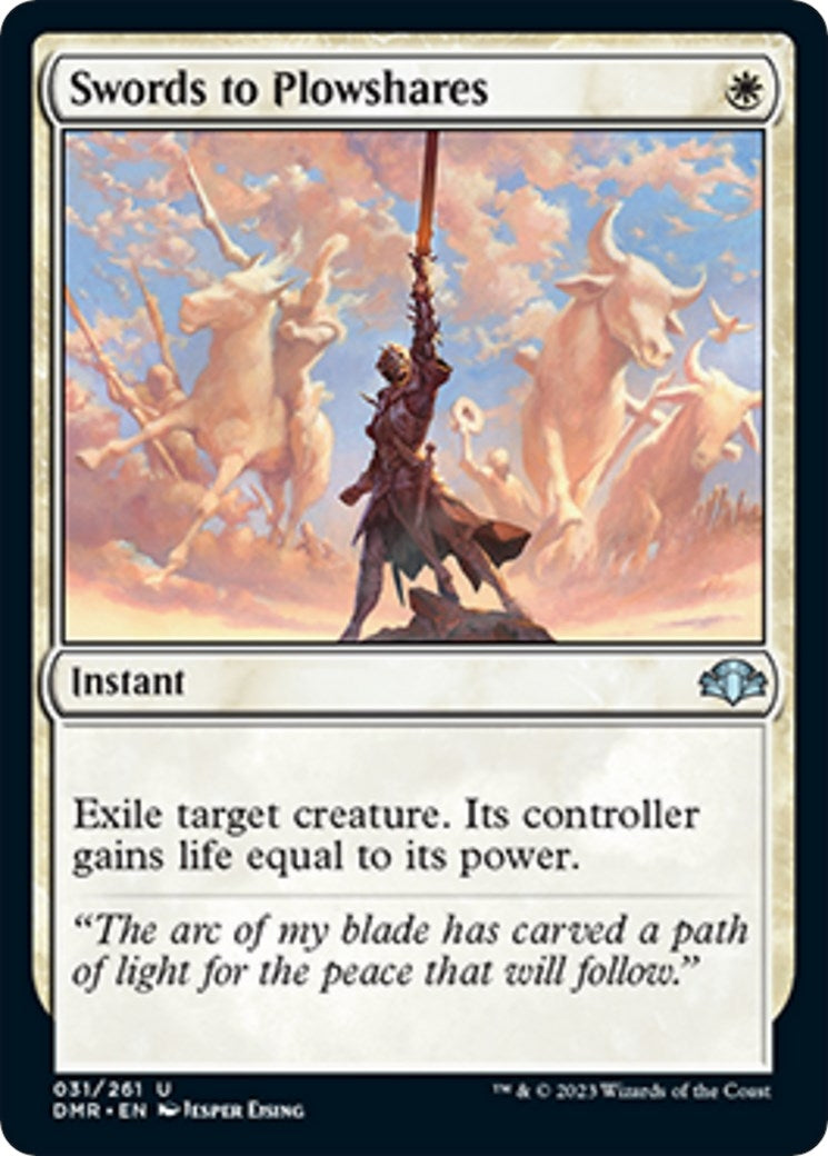 Image for Swords to Plowshares (31) [Dominaria Remastered] - Magic: The Gathering