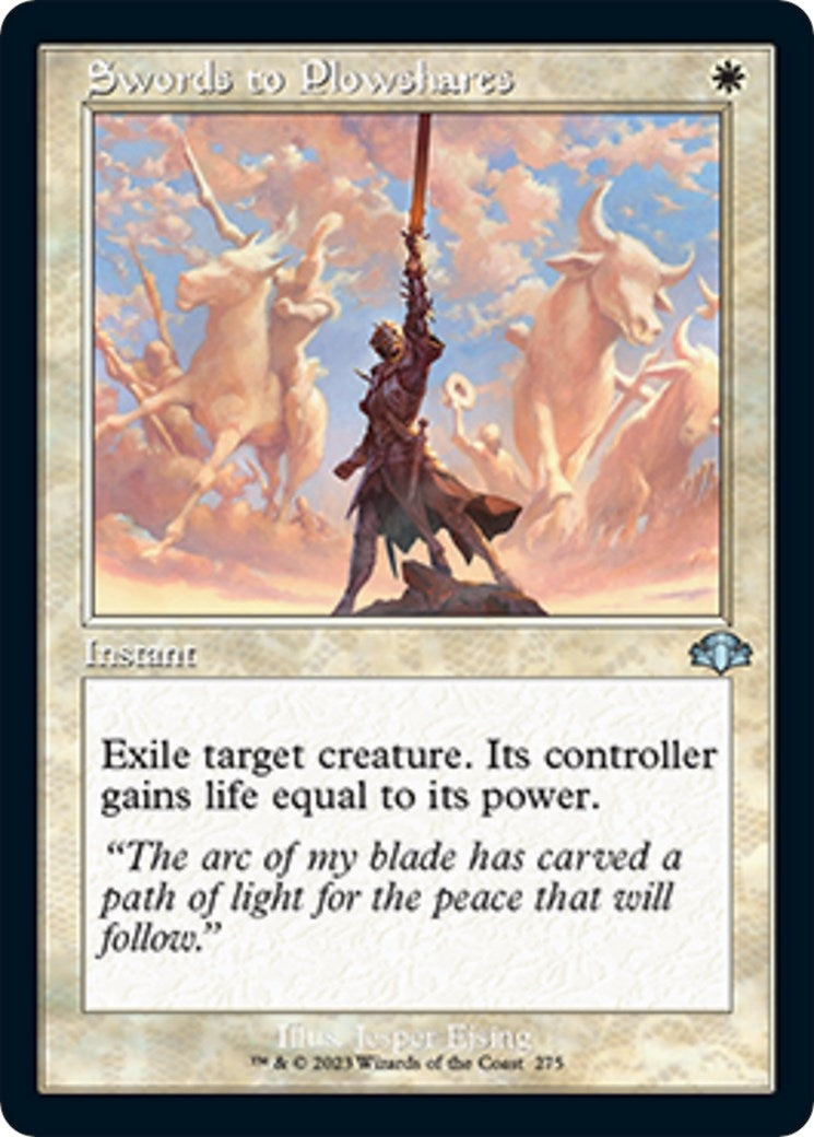 Image for Swords to Plowshares (Retro Frame) (275) [Dominaria Remastered] - Magic: The Gathering