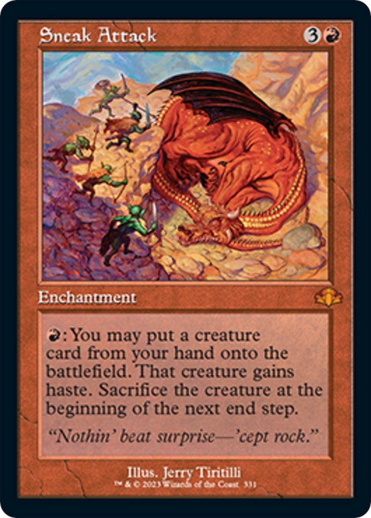 Image for Sneak Attack (Retro Frame) (331) [Dominaria Remastered] - Magic: The Gathering