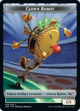 Image for Clown Robot (002) // Treasure (013) Double-sided Token [Unfinity] - Magic: The Gathering