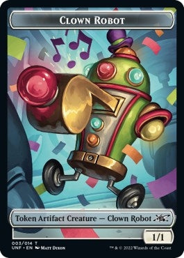 Image for Clown Robot (003) // Treasure (013) Double-sided Token [Unfinity] - Magic: The Gathering