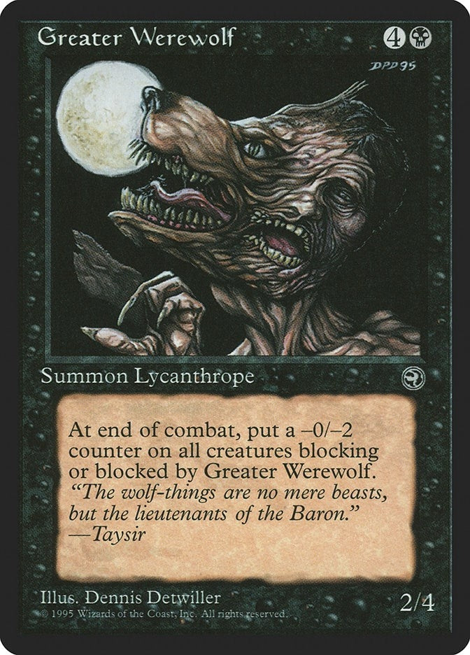 Image for Greater Werewolf [Homelands] - Magic: The Gathering