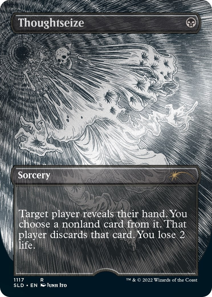 Image for Thoughtseize (Borderless) (Foil Etched) (1117) [Secret Lair Drop Series] - Magic: The Gathering