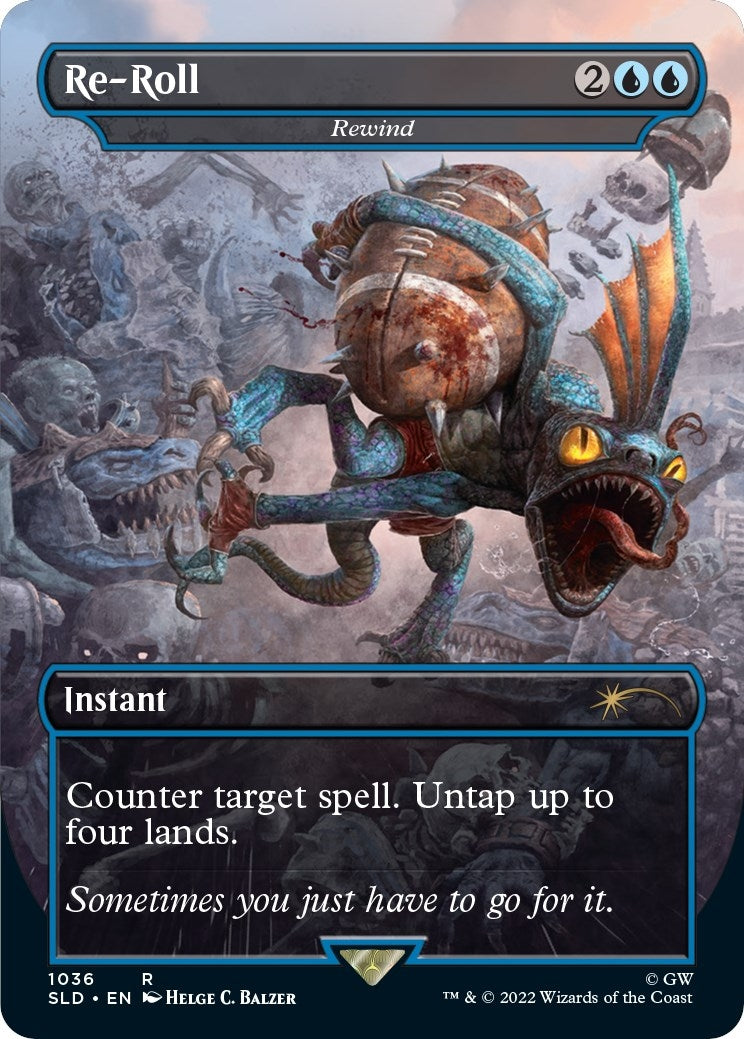 Image for Re-Roll - Rewind (Borderless) (1036) [Secret Lair Drop Series] - Magic: The Gathering