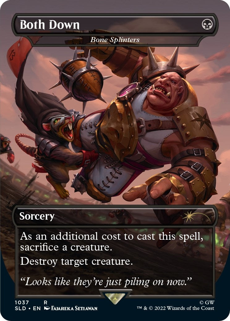 Image for Both Down - Bone Splinters (Borderless) (1037) [Secret Lair Drop Series] - Magic: The Gathering