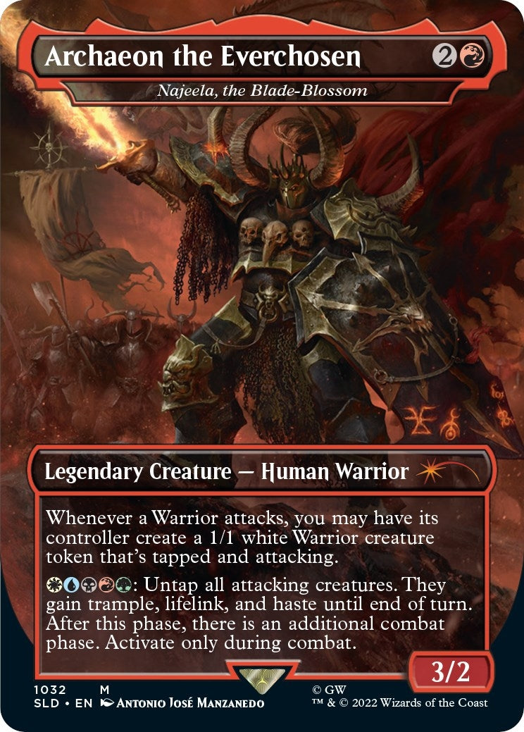 Image for Archaeon the Everchosen - Najeela, the Blade-Blossom (Borderless) (1032) [Secret Lair Drop Series] - Magic: The Gathering