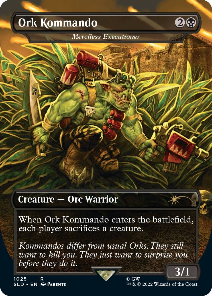 Image for Ork Kommando - Merciless Executioner (Borderless) (1025) [Secret Lair Drop Series] - Magic: The Gathering