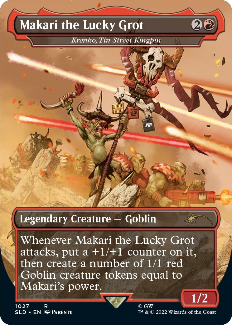 Image for Makari the Lucky Grot - Krenko, Tin Street Kingpin (Borderless) (1027) [Secret Lair Drop Series] - Magic: The Gathering