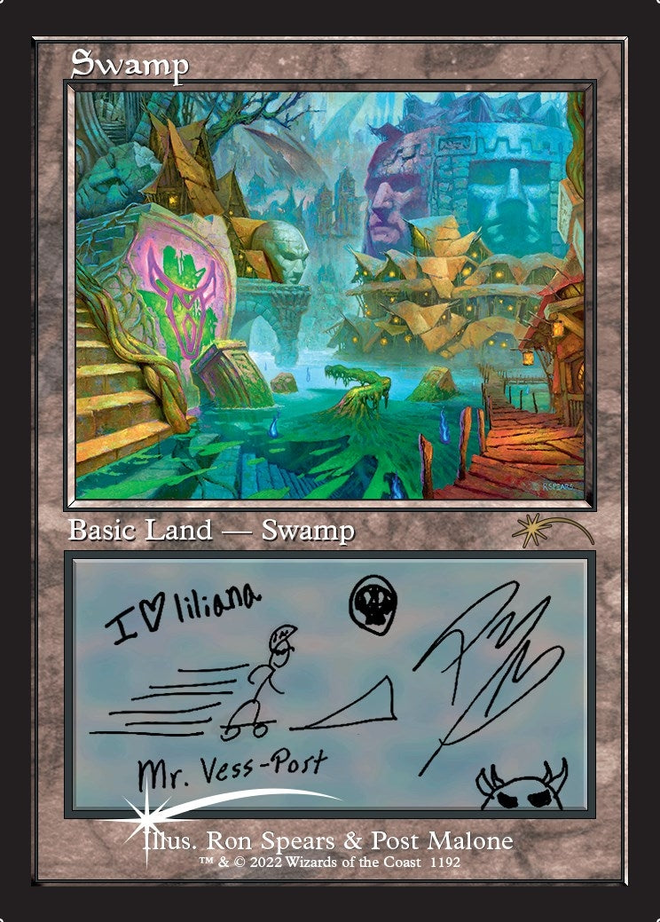Image for Swamp (Post Malone) (1192) [Secret Lair Drop Series] - Magic: The Gathering