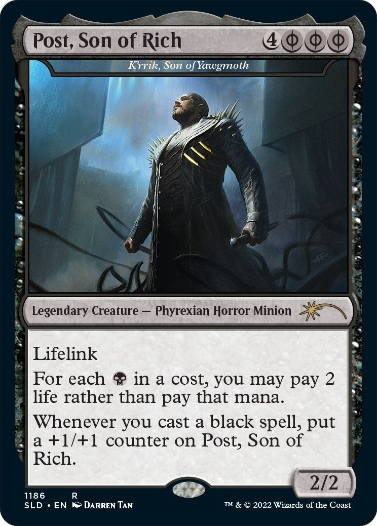 Image for Post, Son of Rich - K'rrik, Son of Yawgmoth (Post Malone) (1186) [Secret Lair Drop Series] - Magic: The Gathering