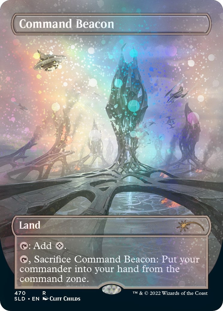 Image for Command Beacon (Borderless) (Galaxy Foil) (470) [Secret Lair Drop Series] - Magic: The Gathering