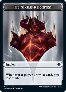 Emblem - Ob Nixilis Reignited Double-Sided Token (26) [Starter Commander Decks Tokens]
