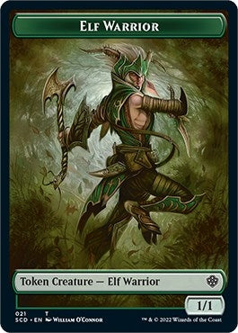 Image for Elf Warrior // Cat Beast Double-Sided Token (21 // 4) [Starter Commander Decks] - Magic: The Gathering