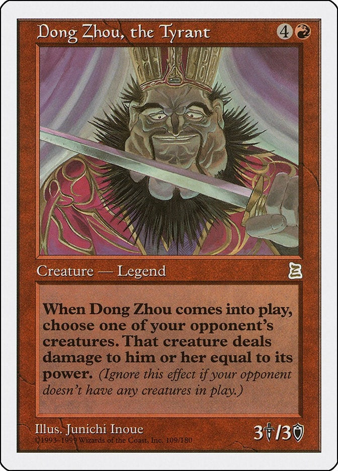 Image for Dong Zhou, the Tyrant (109) [Portal Three Kingdoms] - Magic: The Gathering