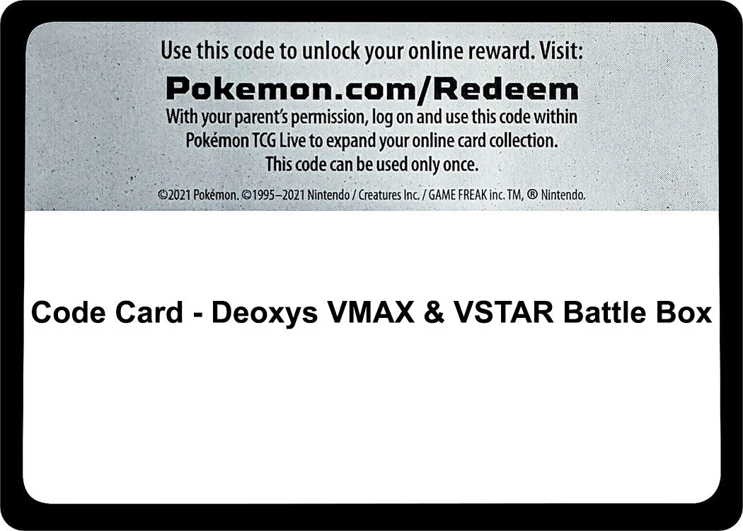 Image for Code Card - Deoxys VMAX & VSTAR Battle Box [Miscellaneous Cards & Products] - Pokemon