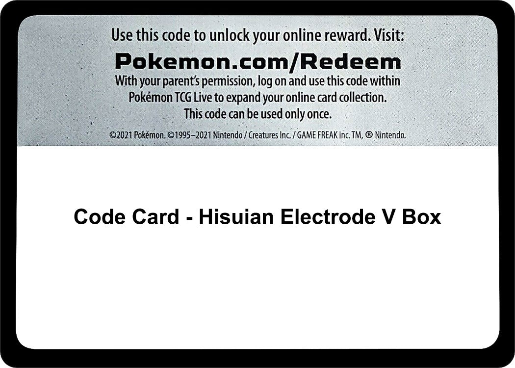 Image for Code Card - Hisuian Electrode V Box [Miscellaneous Cards & Products] - Pokemon