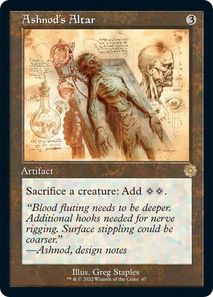 Image for Ashnod's Altar (Schematic) (67) [The Brothers' War: Retro Frame Artifacts] - Magic: The Gathering