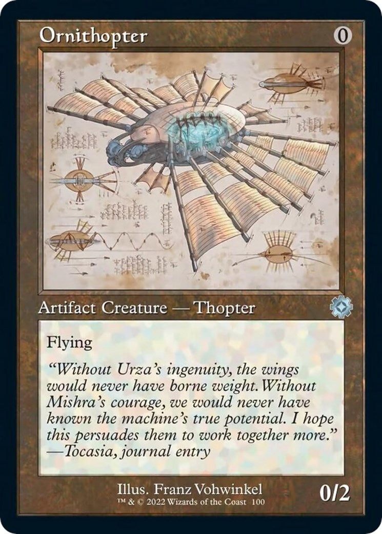 Image for Ornithopter (Schematic) (100) [The Brothers' War: Retro Frame Artifacts] - Magic: The Gathering