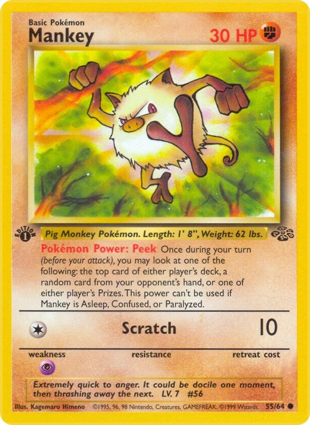 Image for Mankey (55/64) [Jungle] - Pokemon