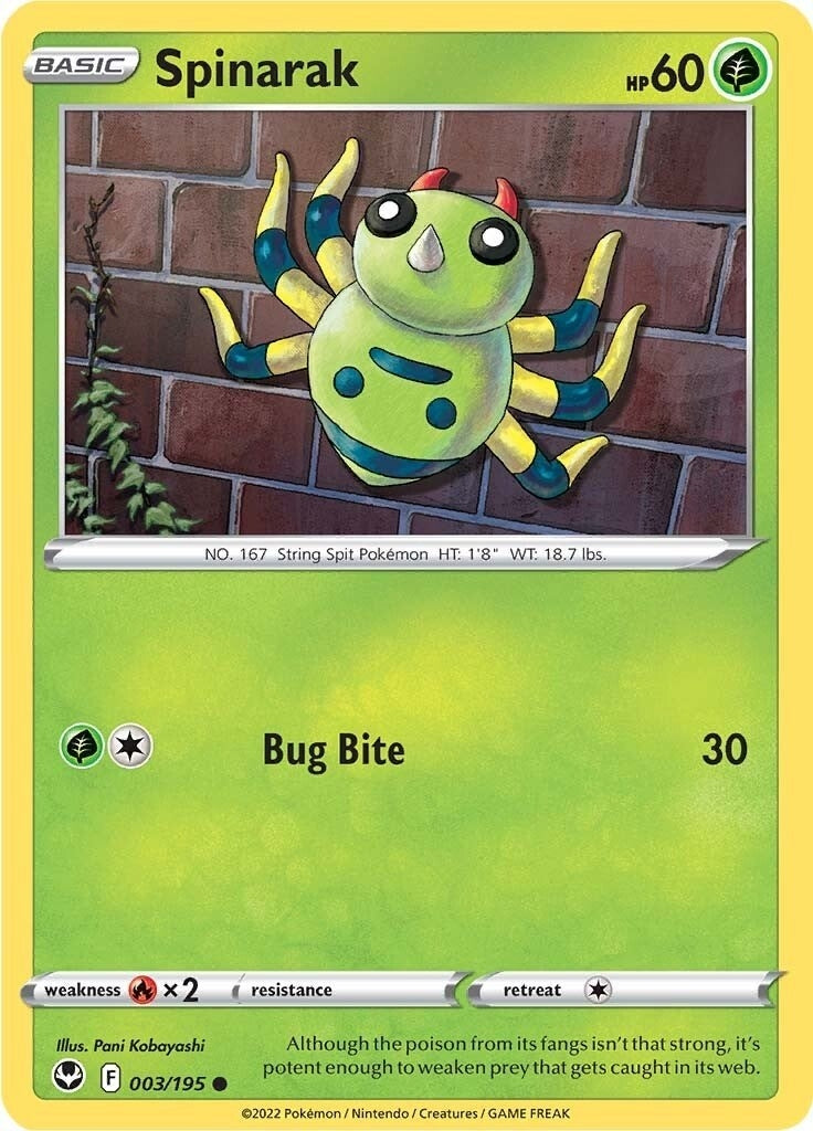 Image for Spinarak (003/195) [SWSH12: Silver Tempest] - Pokemon