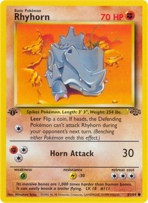 Image for Rhyhorn (61/64) [Jungle] - Pokemon