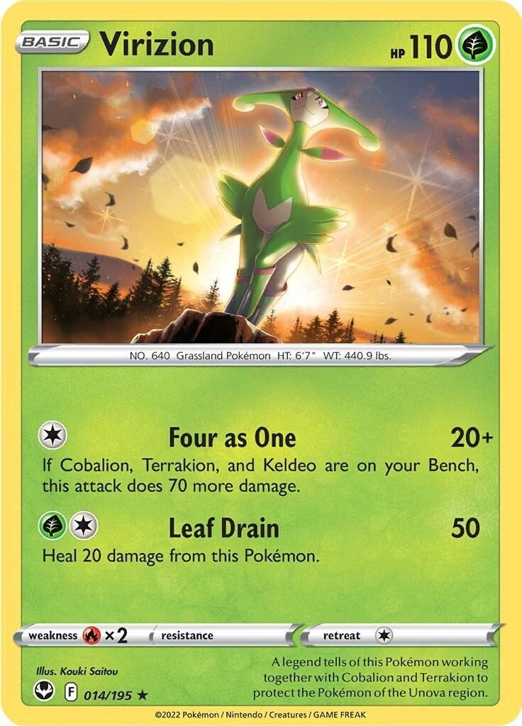 Image for Virizion (014/195) [SWSH12: Silver Tempest] - Pokemon
