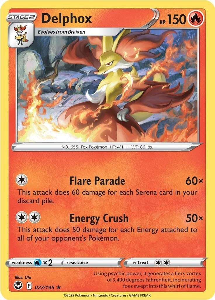 Image for Delphox (027/195) [SWSH12: Silver Tempest] - Pokemon