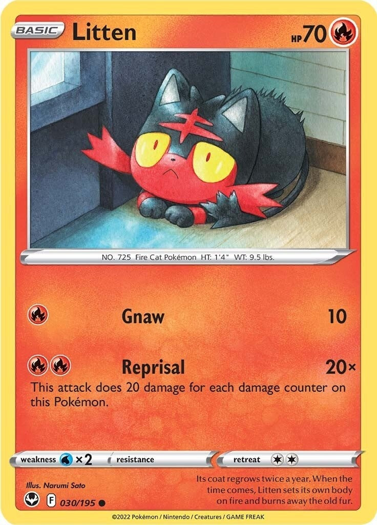 Image for Litten (030/195) [SWSH12: Silver Tempest] - Pokemon