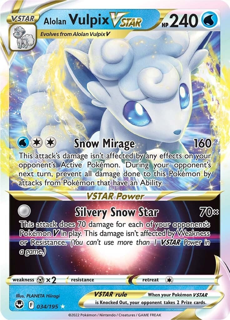 Image for Alolan Vulpix VSTAR (034/195) [SWSH12: Silver Tempest] - Pokemon