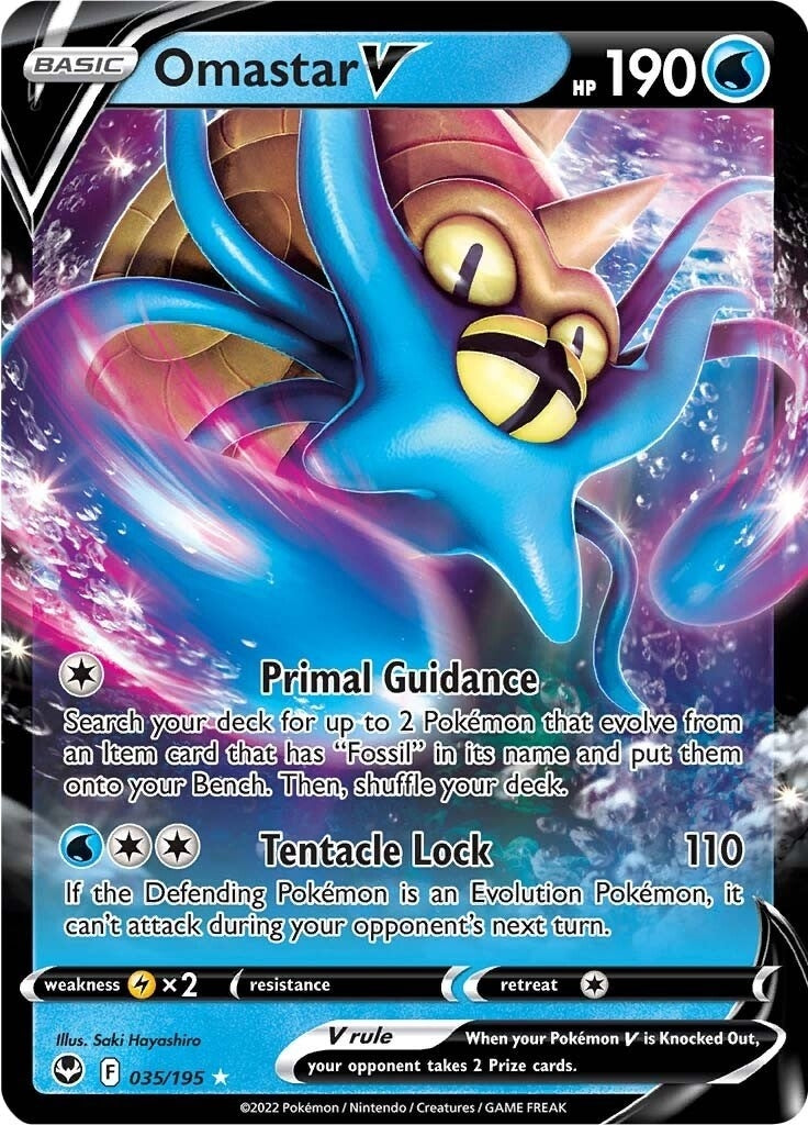 Omastar V (035/195) [SWSH12: Silver Tempest]