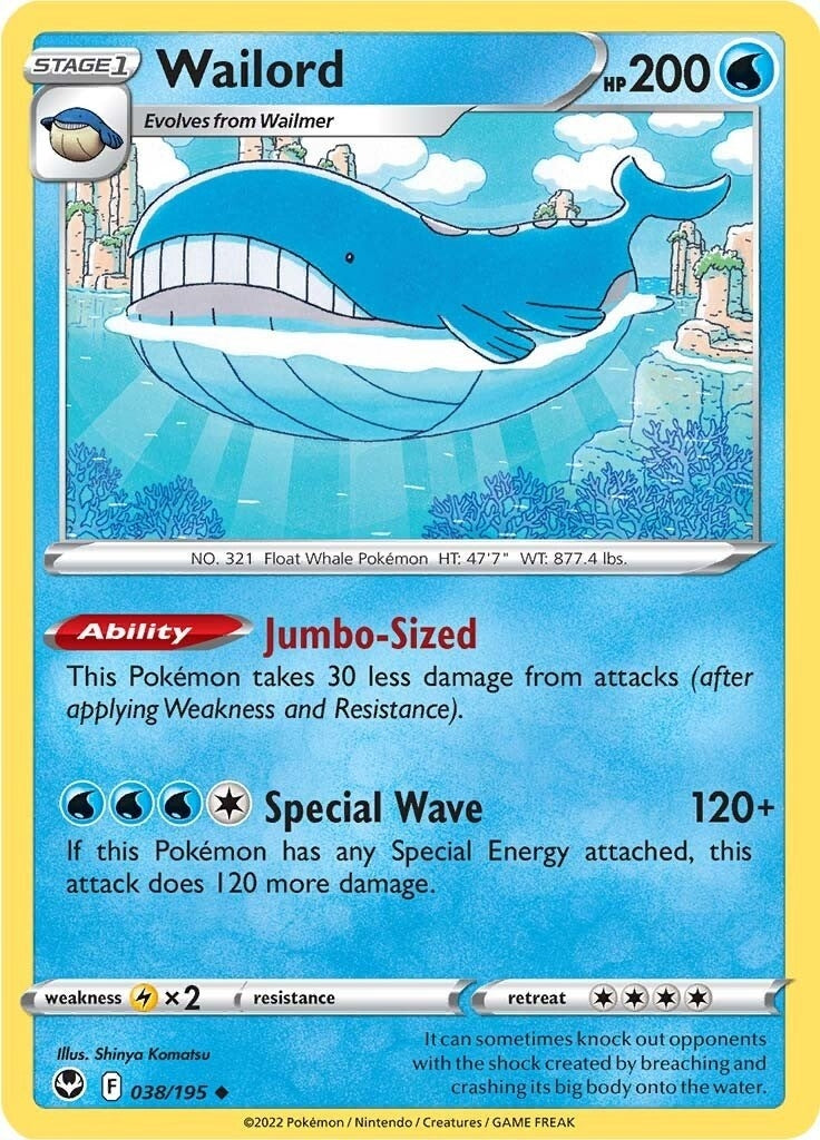 Image for Wailord (038/195) [SWSH12: Silver Tempest] - Pokemon