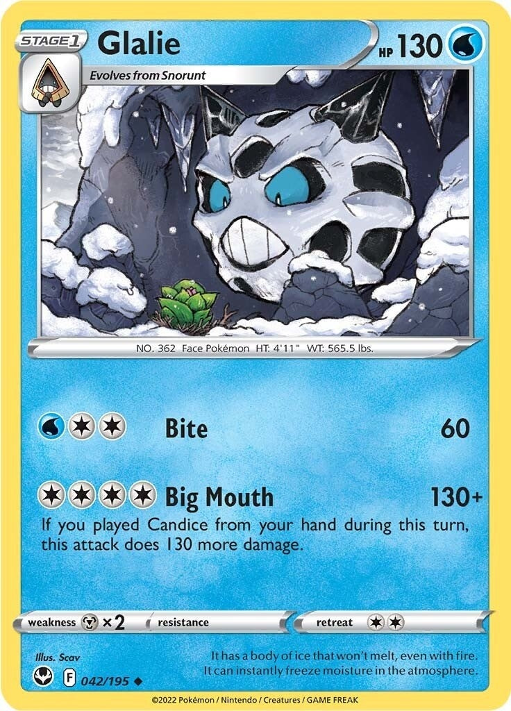 Image for Glalie (042/195) [SWSH12: Silver Tempest] - Pokemon