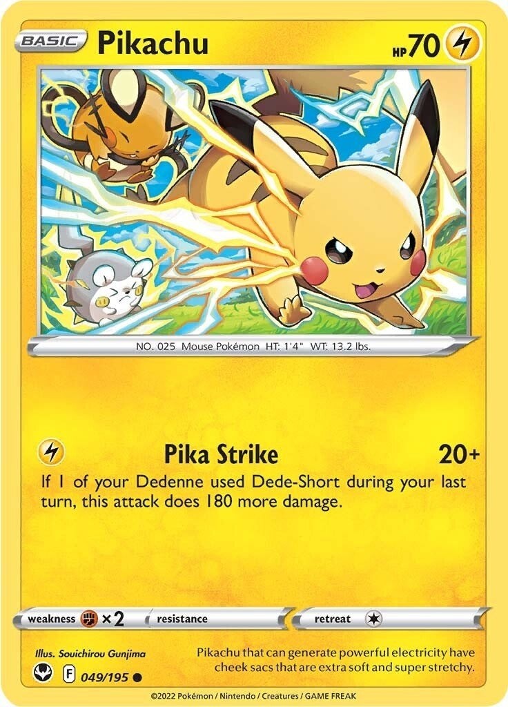 Image for Pikachu (049/195) [SWSH12: Silver Tempest] - Pokemon