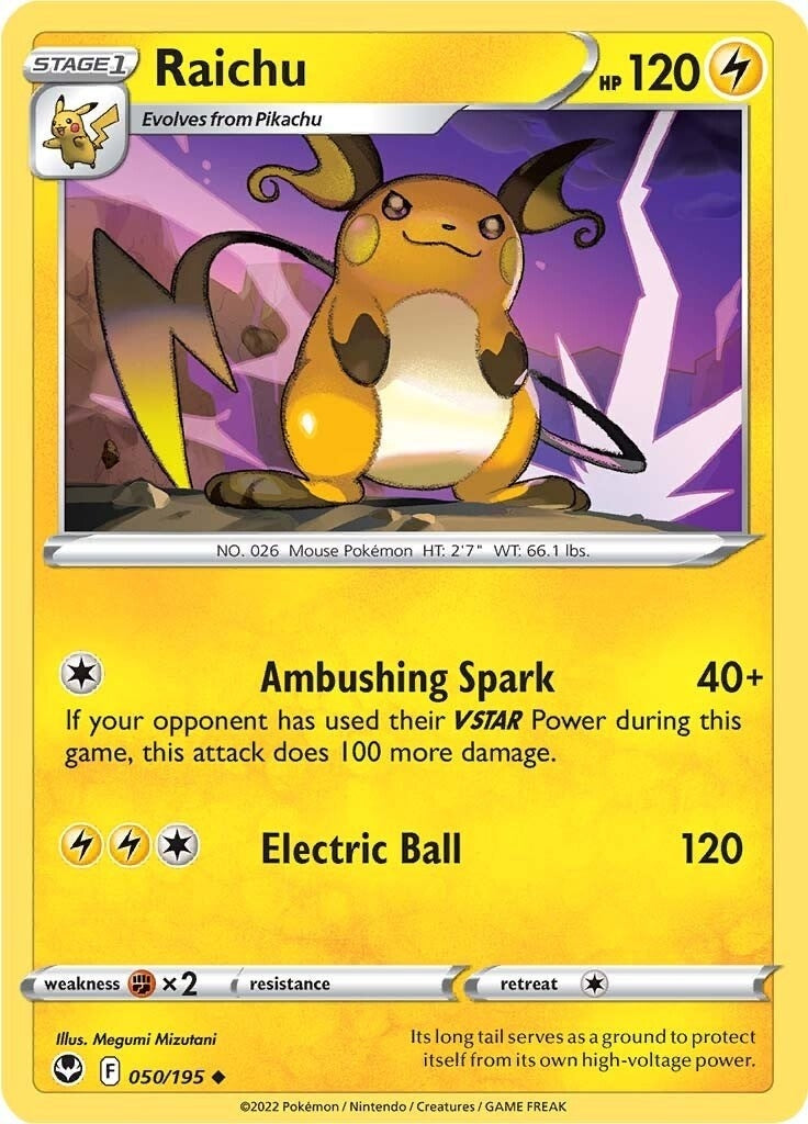 Image for Raichu (050/195) [SWSH12: Silver Tempest] - Pokemon