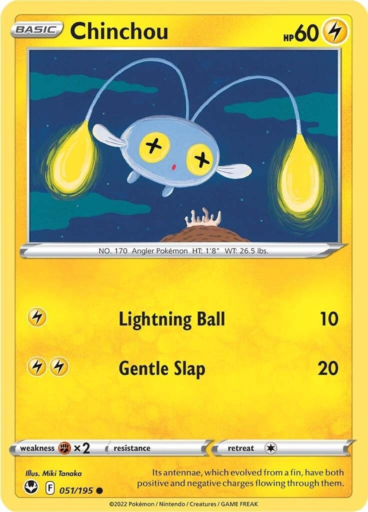 Image for Chinchou (051/195) [SWSH12: Silver Tempest] - Pokemon