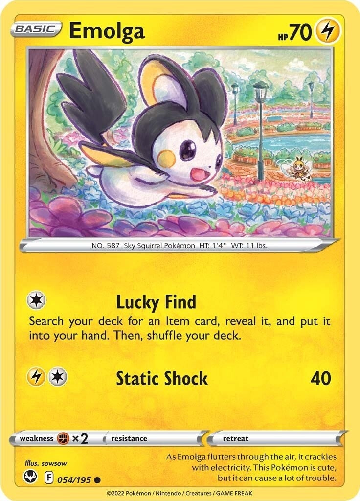 Image for Emolga (054/195) [SWSH12: Silver Tempest] - Pokemon