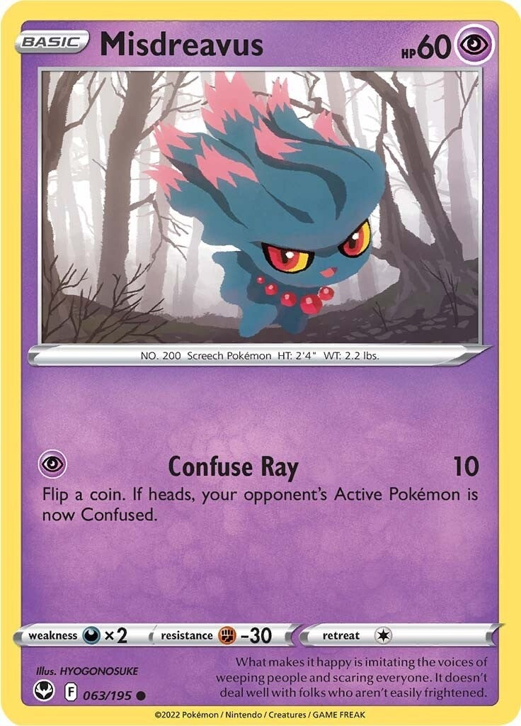 Image for Misdreavus (063/195) [SWSH12: Silver Tempest] - Pokemon