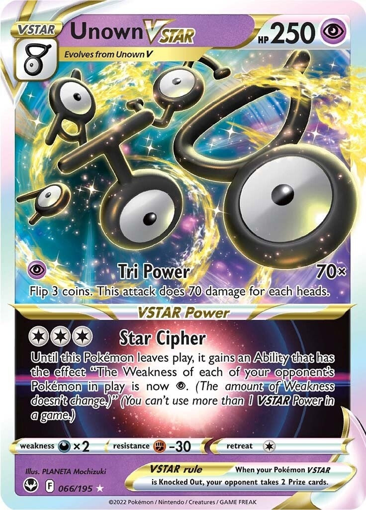Image for Unown VSTAR (066/195) [SWSH12: Silver Tempest] - Pokemon