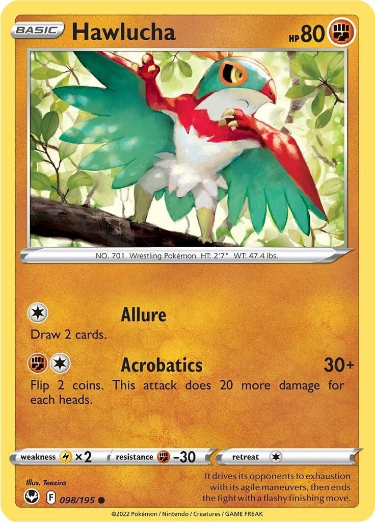 Image for Hawlucha (098/195) [SWSH12: Silver Tempest] - Pokemon