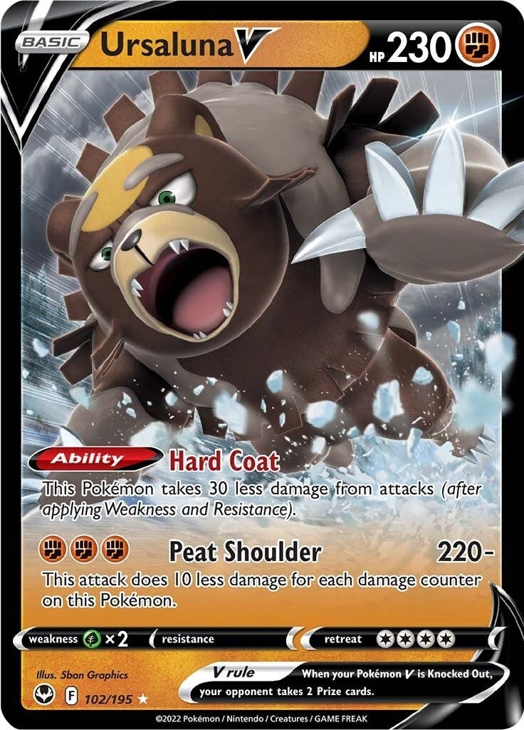 Image for Ursaluna V (102/195) [SWSH12: Silver Tempest] - Pokemon