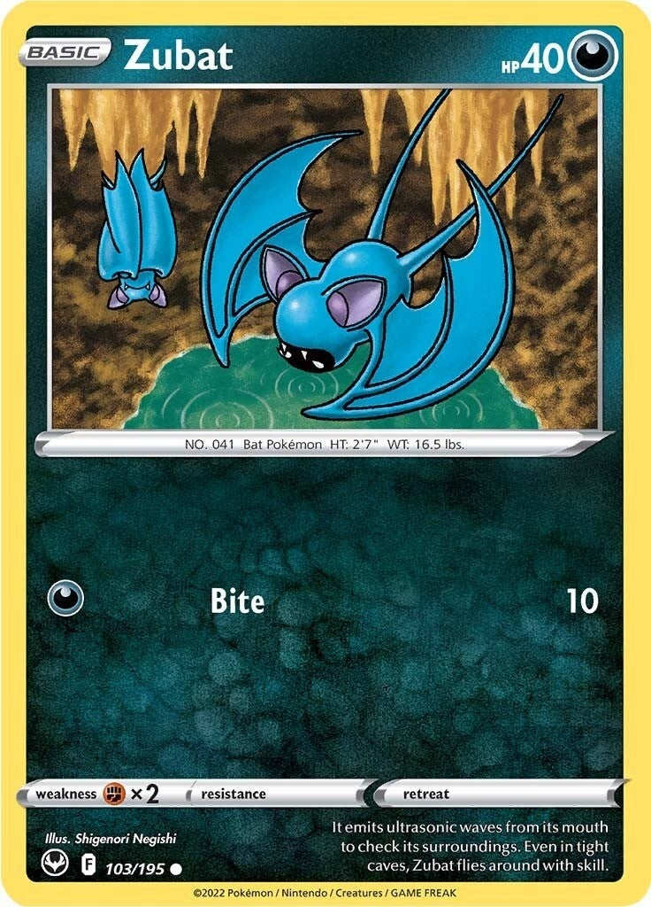 Image for Zubat (103/195) [SWSH12: Silver Tempest] - Pokemon