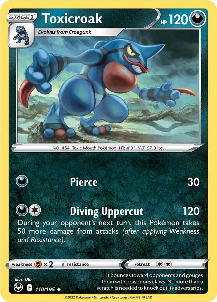 Image for Toxicroak (110/195) [SWSH12: Silver Tempest] - Pokemon
