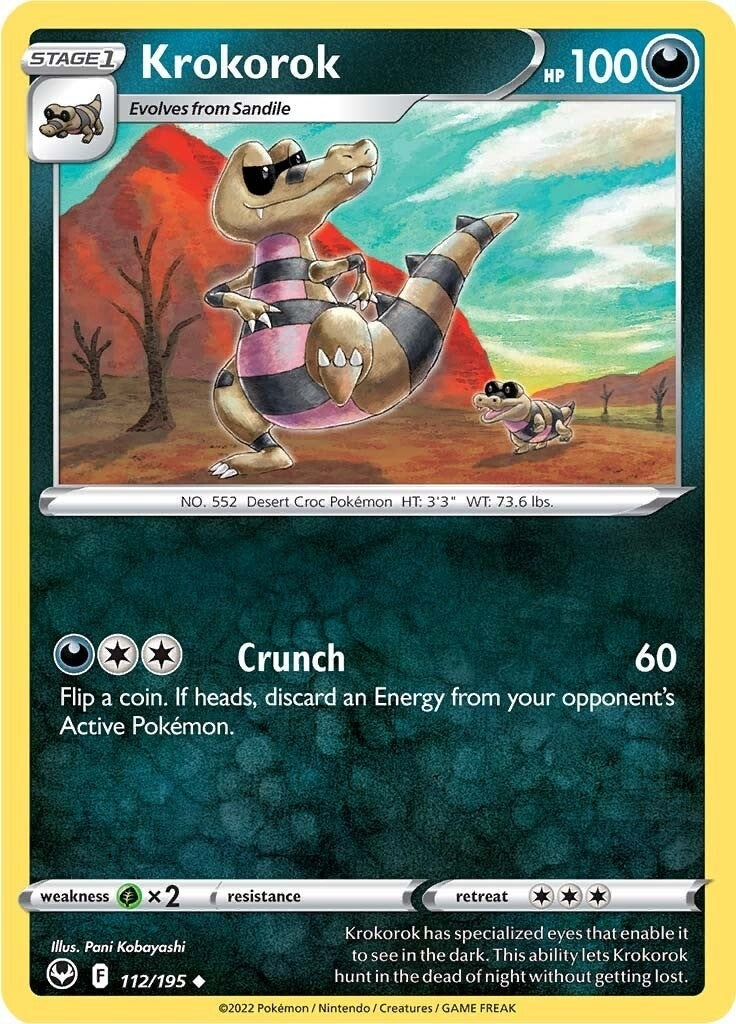 Image for Krokorok (112/195) [SWSH12: Silver Tempest] - Pokemon