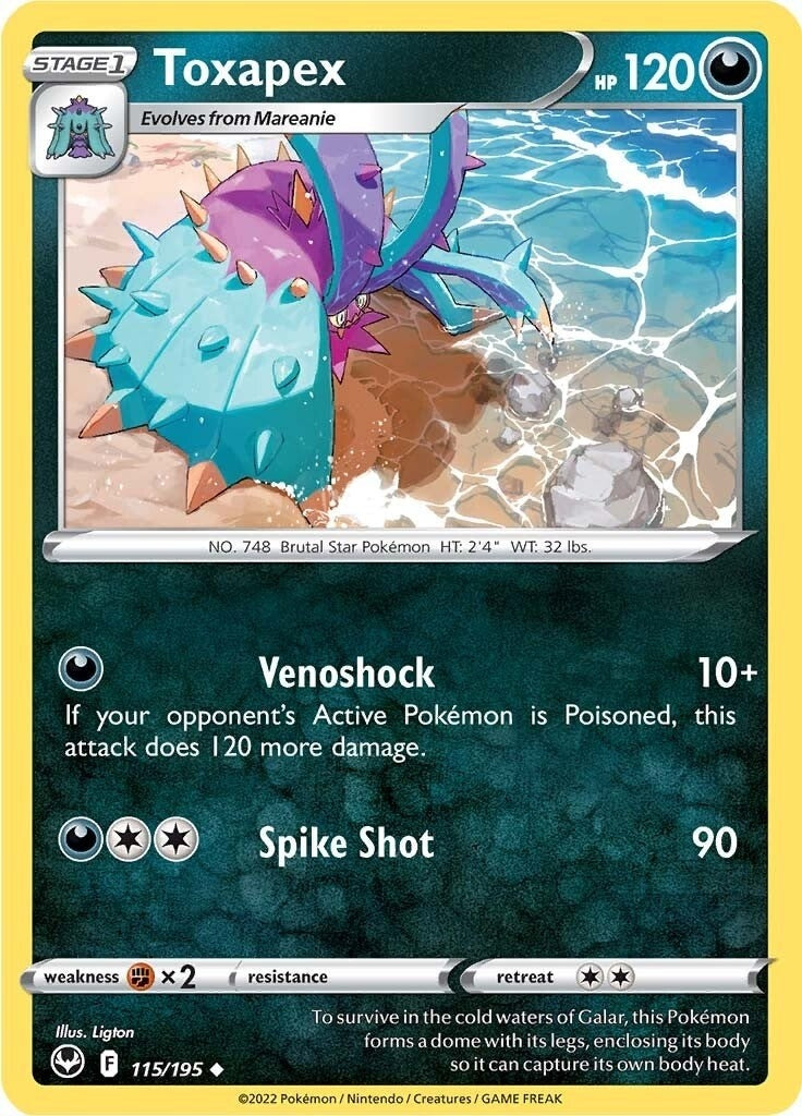 Image for Toxapex (115/195) [SWSH12: Silver Tempest] - Pokemon