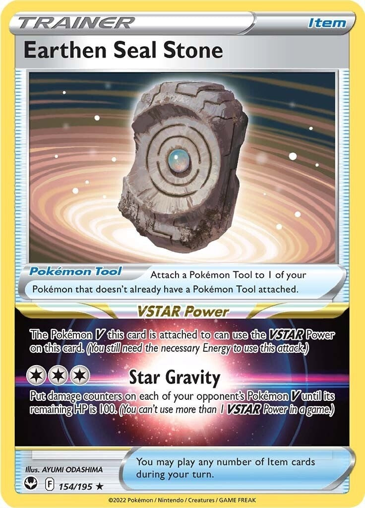 Image for Earthen Seal Stone (154/195) [SWSH12: Silver Tempest] - Pokemon