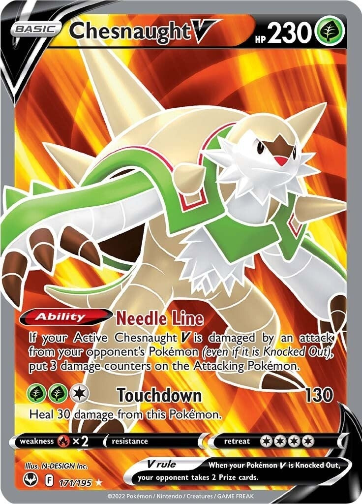 Image for Chesnaught V (Full Art) (171/195) [SWSH12: Silver Tempest] - Pokemon