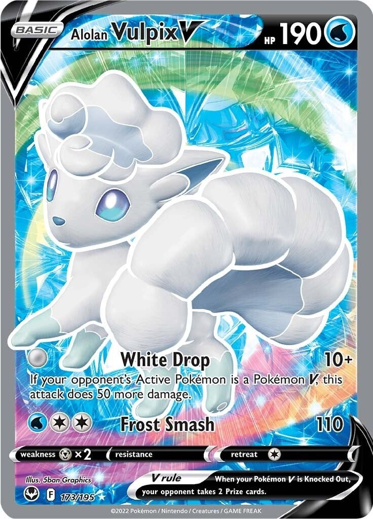 Image for Alolan Vulpix V (Full Art) (173/195) [SWSH12: Silver Tempest] - Pokemon