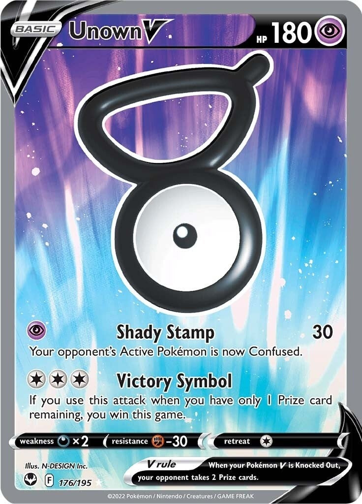 Image for Unown V (Full Art) (176/195) [SWSH12: Silver Tempest] - Pokemon