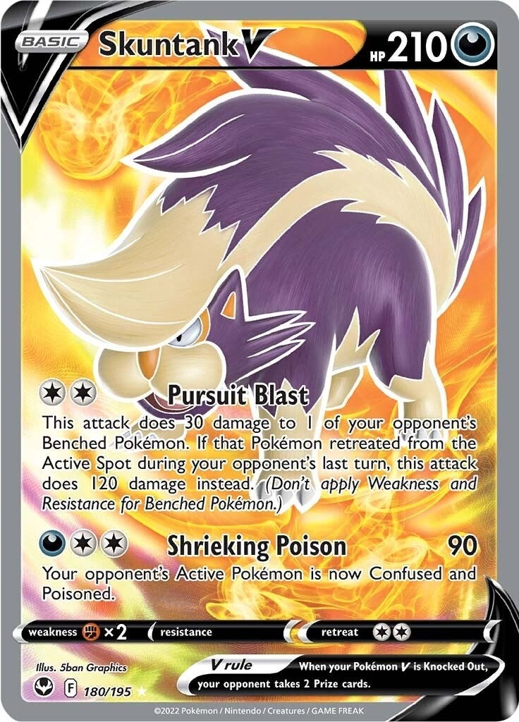 Image for Skuntank V (Full Art) (180/195) [SWSH12: Silver Tempest] - Pokemon